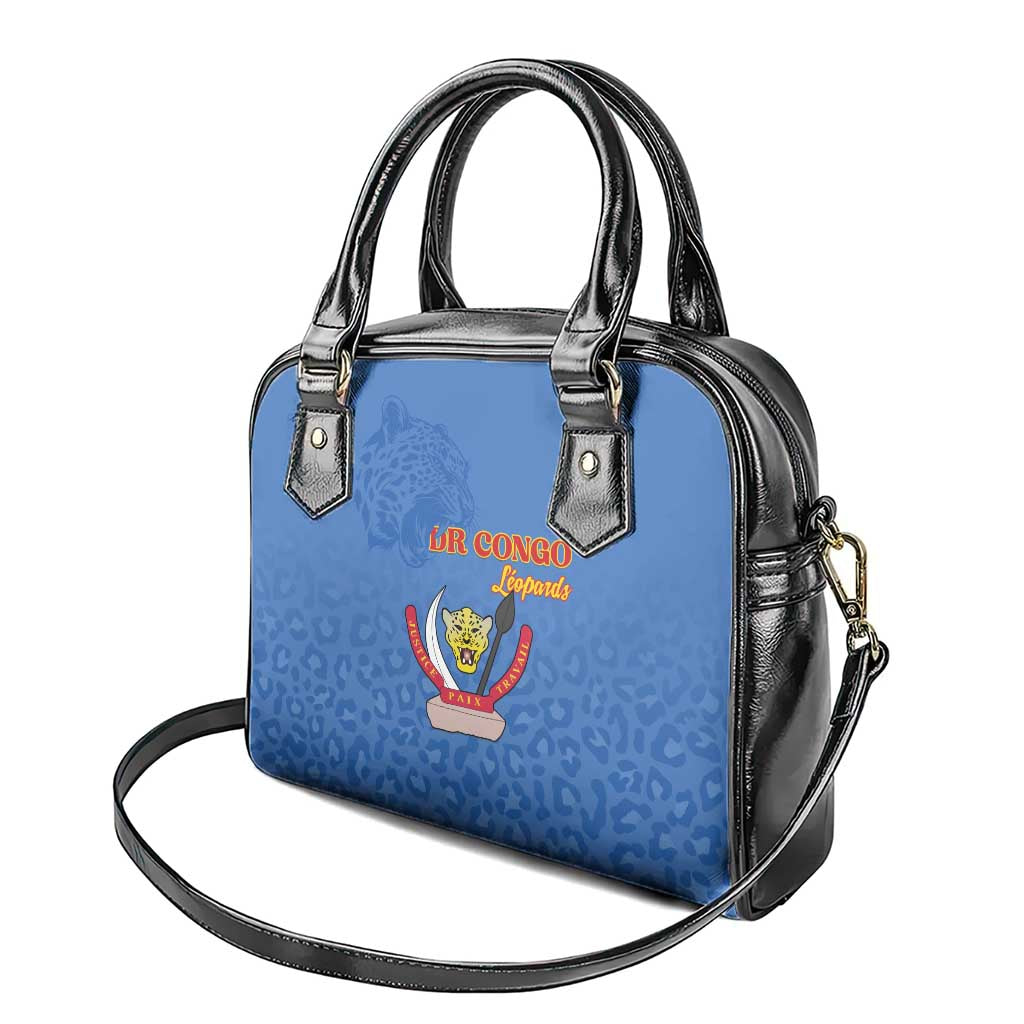 DR Congo Football Shoulder Handbag Go Champions Leopards - Blue - Wonder Print Shop