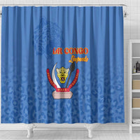 DR Congo Football Shower Curtain Go Champions Leopards - Blue - Wonder Print Shop