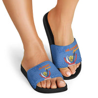 DR Congo Football Slide Sandals Go Champions Leopards - Blue - Wonder Print Shop