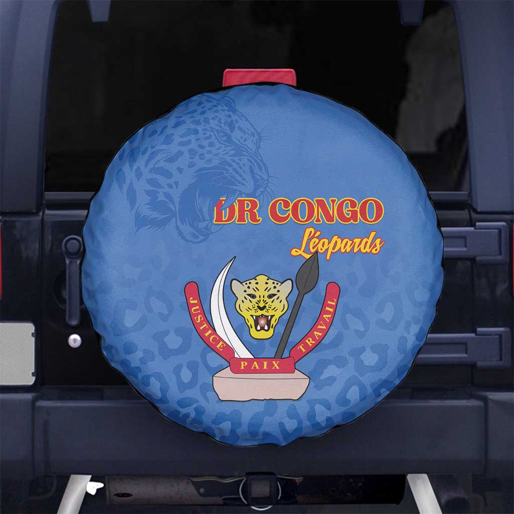 DR Congo Football Spare Tire Cover Go Champions Leopards - Blue - Wonder Print Shop