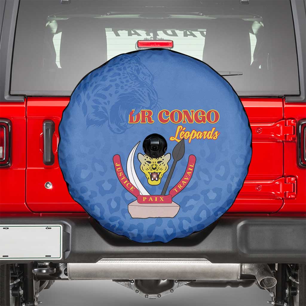 DR Congo Football Spare Tire Cover Go Champions Leopards - Blue - Wonder Print Shop