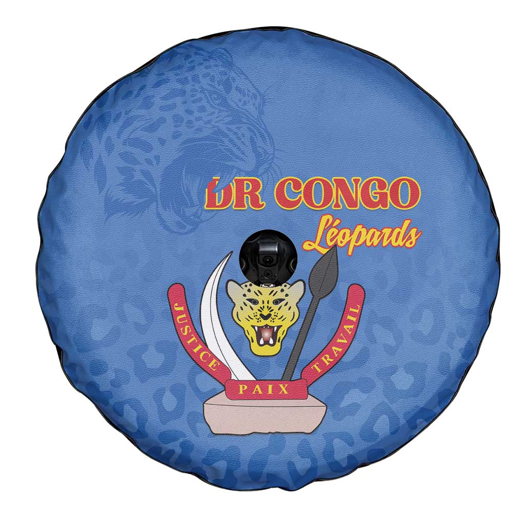 DR Congo Football Spare Tire Cover Go Champions Leopards - Blue - Wonder Print Shop