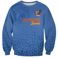 Custom DR Congo Football Sweatshirt Go Champions Leopards - Blue - Wonder Print Shop
