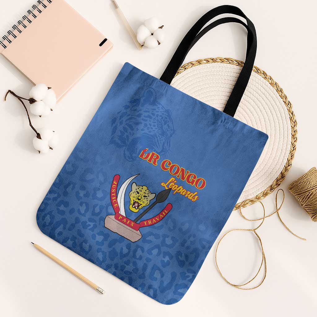 DR Congo Football Tote Bag Go Champions Leopards - Blue - Wonder Print Shop