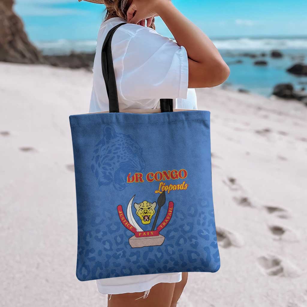 DR Congo Football Tote Bag Go Champions Leopards - Blue - Wonder Print Shop