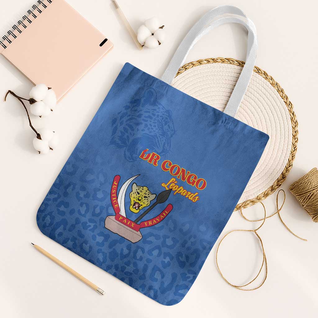 DR Congo Football Tote Bag Go Champions Leopards - Blue - Wonder Print Shop