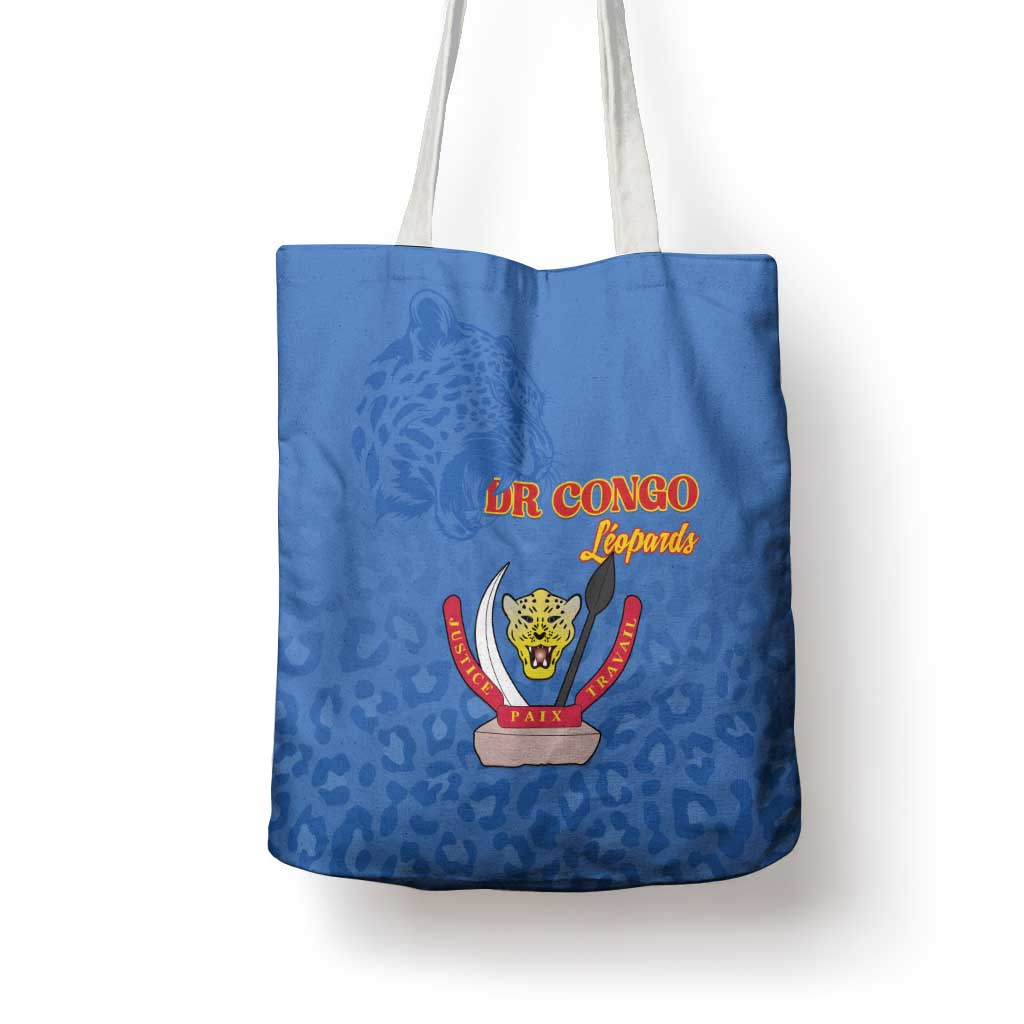 DR Congo Football Tote Bag Go Champions Leopards - Blue - Wonder Print Shop