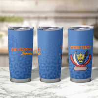 Custom DR Congo Football Tumbler Cup Go Champions Leopards - Blue - Wonder Print Shop