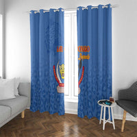 DR Congo Football Window Curtain Go Champions Leopards - Blue - Wonder Print Shop