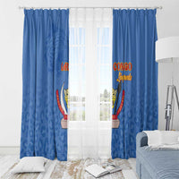 DR Congo Football Window Curtain Go Champions Leopards - Blue - Wonder Print Shop
