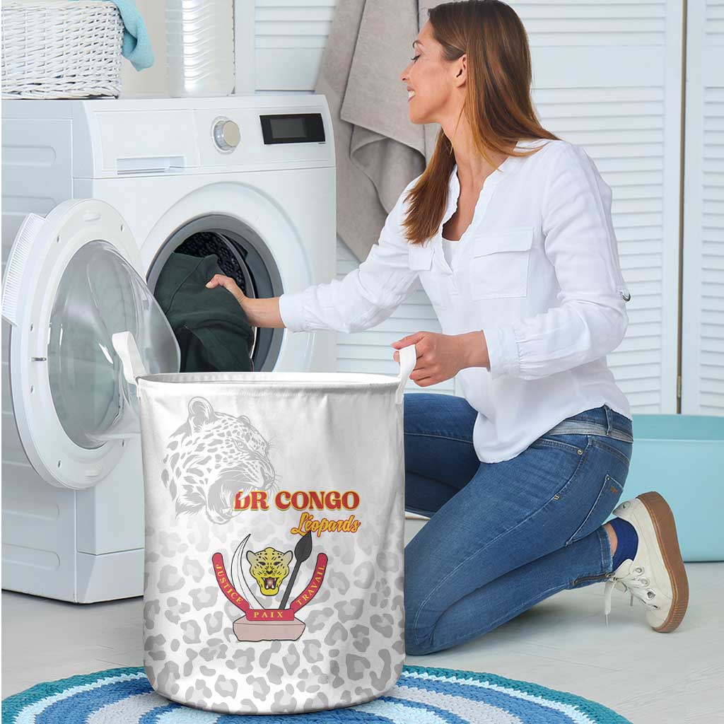 DR Congo Football Laundry Basket Go Champions Leopards - White - Wonder Print Shop