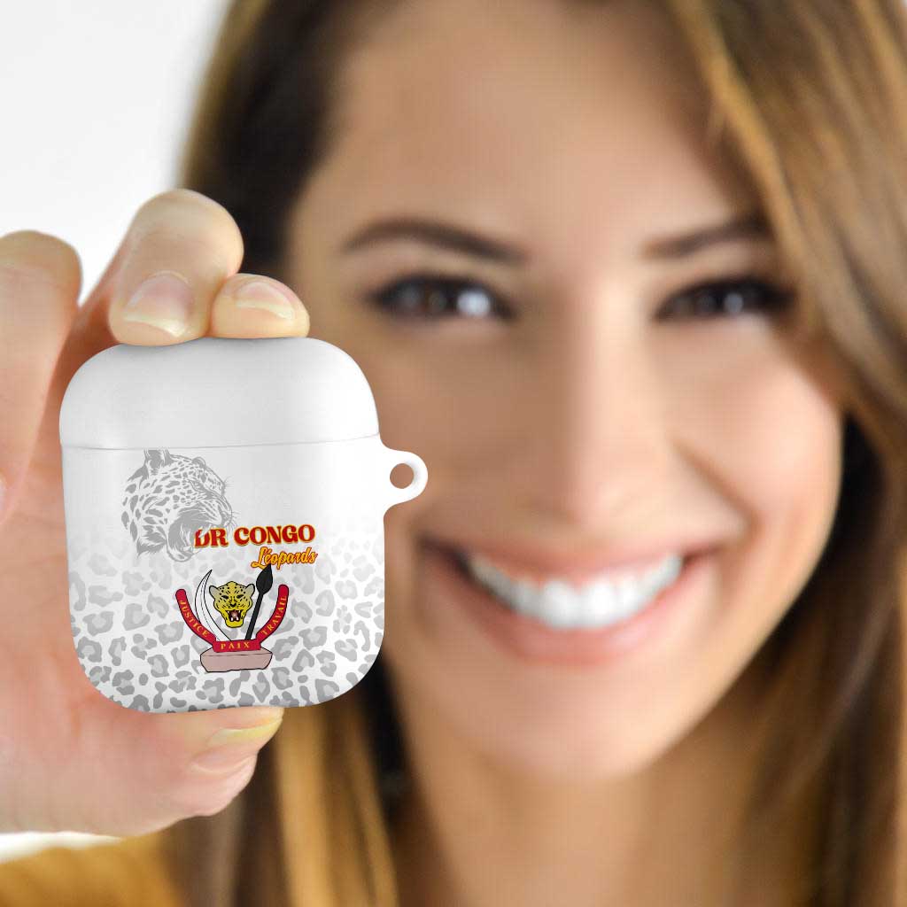 DR Congo Football AirPods Case Go Champions Leopards - White - Wonder Print Shop