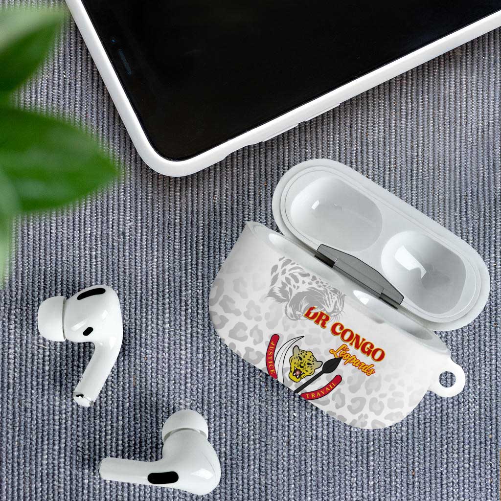DR Congo Football AirPods Case Go Champions Leopards - White - Wonder Print Shop