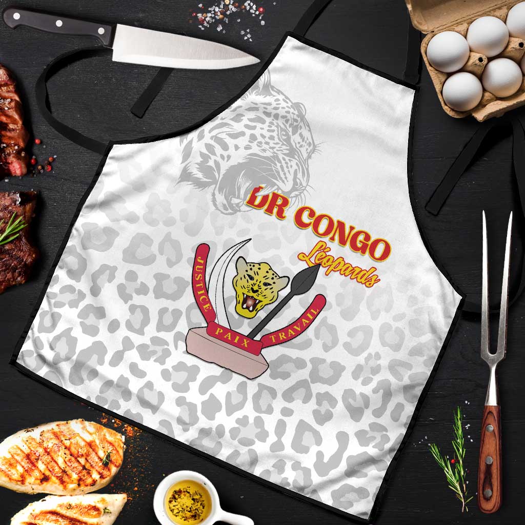 DR Congo Football Apron Go Champions Leopards - White - Wonder Print Shop