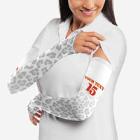 Custom DR Congo Football Arm Sleeves Go Champions Leopards - White - Wonder Print Shop