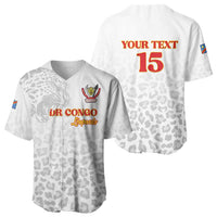 Custom DR Congo Football Baseball Jersey Go Champions Leopards - White - Wonder Print Shop
