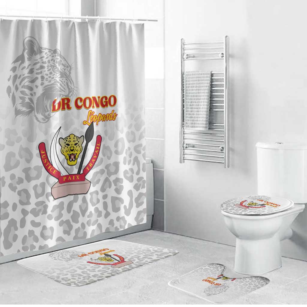 DR Congo Football Bathroom Set Go Champions Leopards - White - Wonder Print Shop