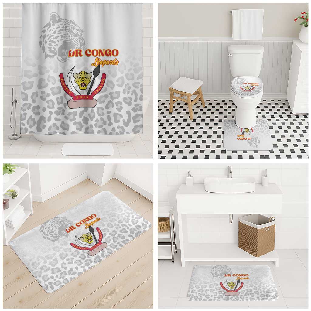 DR Congo Football Bathroom Set Go Champions Leopards - White - Wonder Print Shop