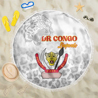 DR Congo Football Beach Blanket Go Champions Leopards - White - Wonder Print Shop