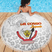 DR Congo Football Beach Blanket Go Champions Leopards - White - Wonder Print Shop
