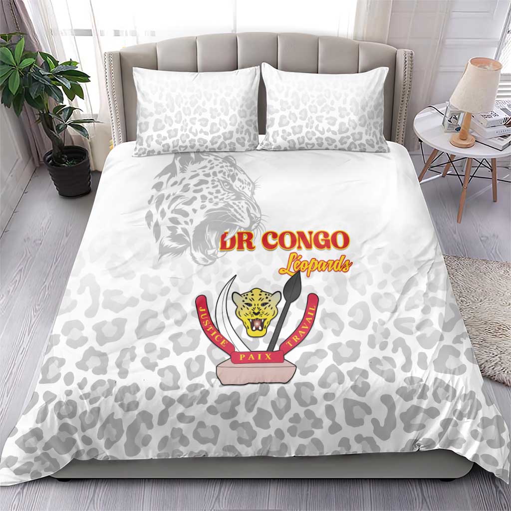 DR Congo Football Bedding Set Go Champions Leopards - White - Wonder Print Shop