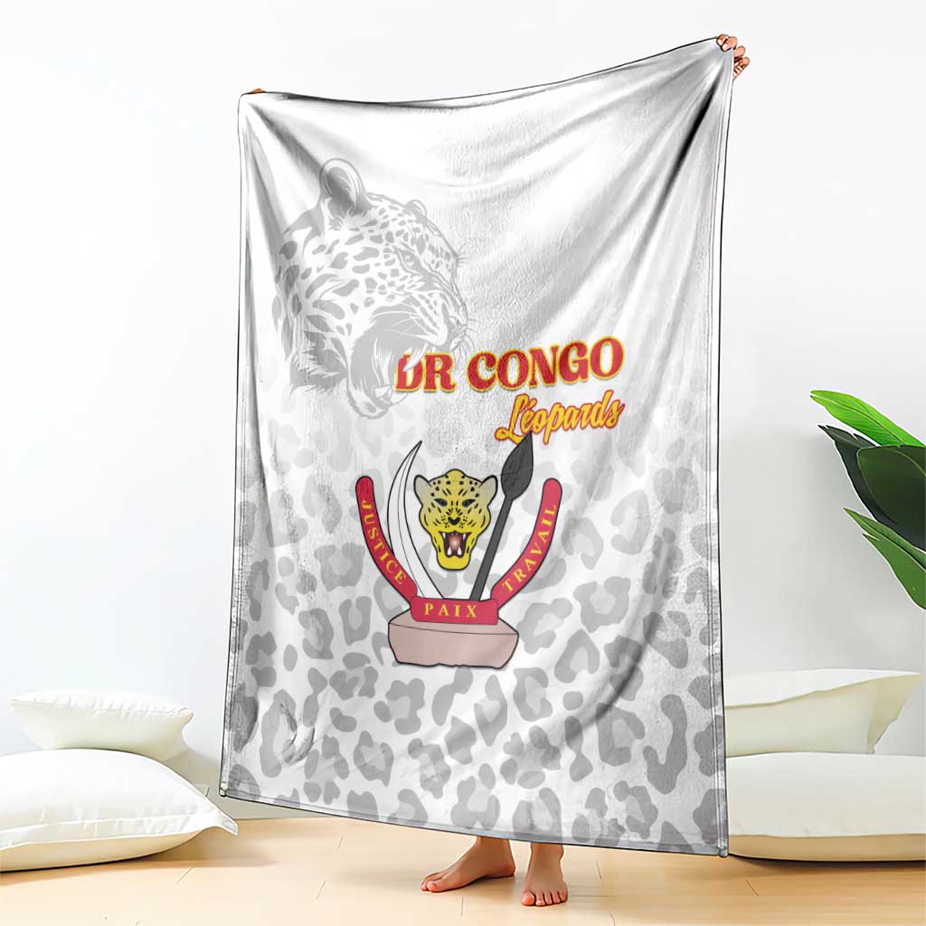 DR Congo Football Blanket Go Champions Leopards - White - Wonder Print Shop