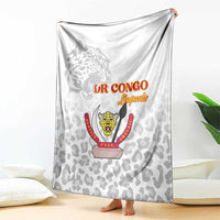DR Congo Football Blanket Go Champions Leopards - White - Wonder Print Shop