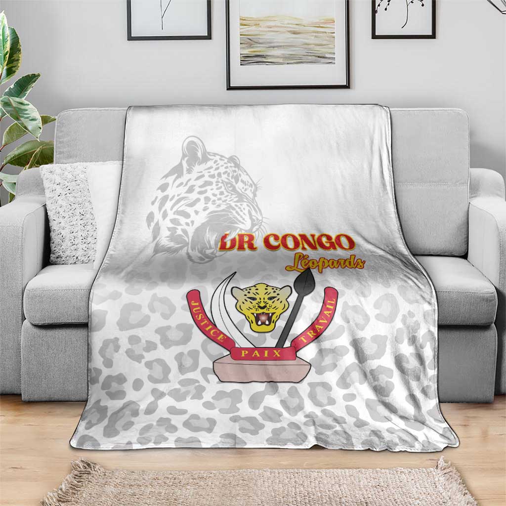 DR Congo Football Blanket Go Champions Leopards - White - Wonder Print Shop