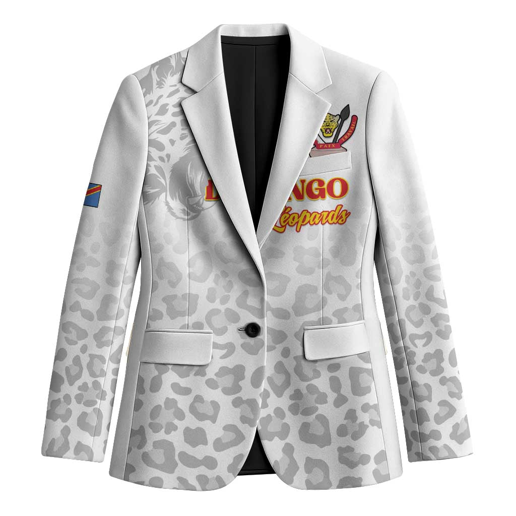Custom DR Congo Football Blazer Go Champions Leopards - White - Wonder Print Shop