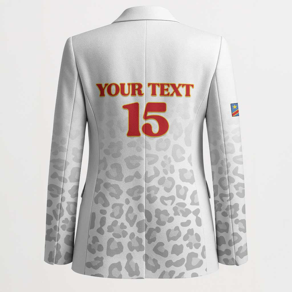 Custom DR Congo Football Blazer Go Champions Leopards - White - Wonder Print Shop