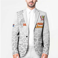 Custom DR Congo Football Blazer Go Champions Leopards - White - Wonder Print Shop