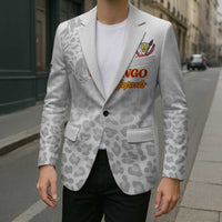 Custom DR Congo Football Blazer Go Champions Leopards - White - Wonder Print Shop