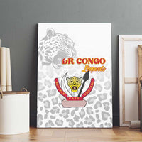 DR Congo Football Canvas Wall Art Go Champions Leopards - White - Wonder Print Shop