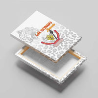 DR Congo Football Canvas Wall Art Go Champions Leopards - White - Wonder Print Shop