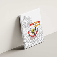 DR Congo Football Canvas Wall Art Go Champions Leopards - White - Wonder Print Shop