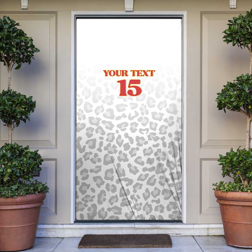 Custom DR Congo Football Door Cover Go Champions Leopards - White - Wonder Print Shop