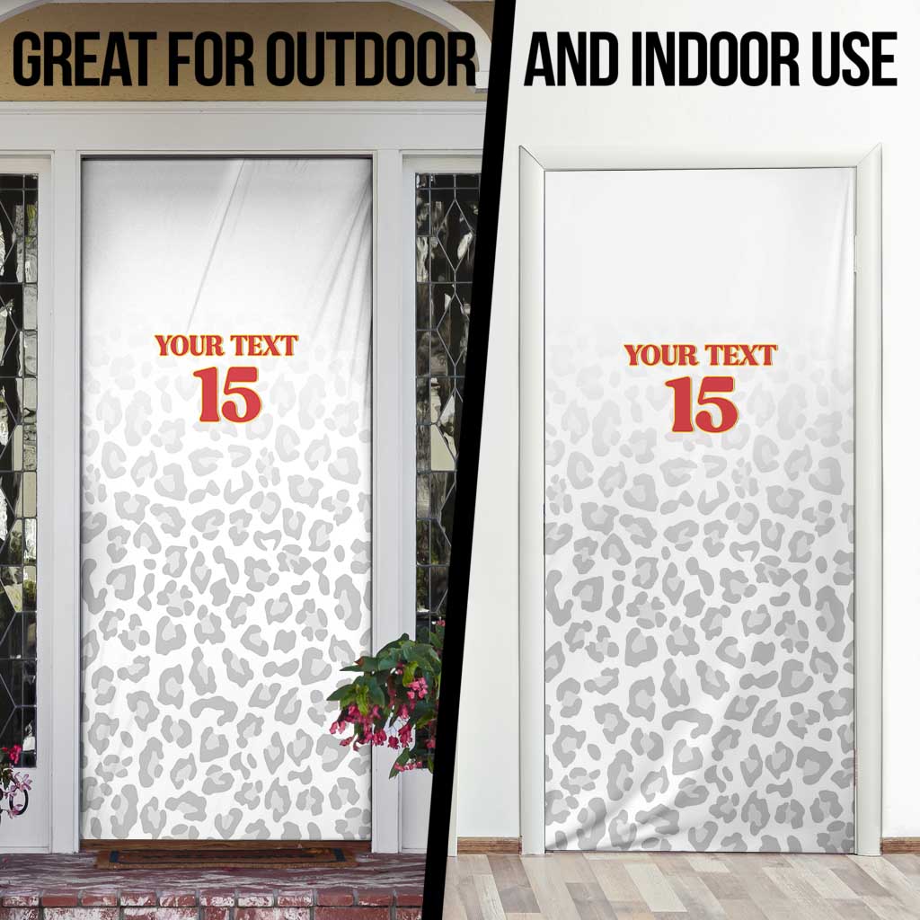 Custom DR Congo Football Door Cover Go Champions Leopards - White - Wonder Print Shop