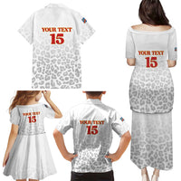 Custom DR Congo Football Family Matching Puletasi and Hawaiian Shirt Go Champions Leopards - White - Wonder Print Shop