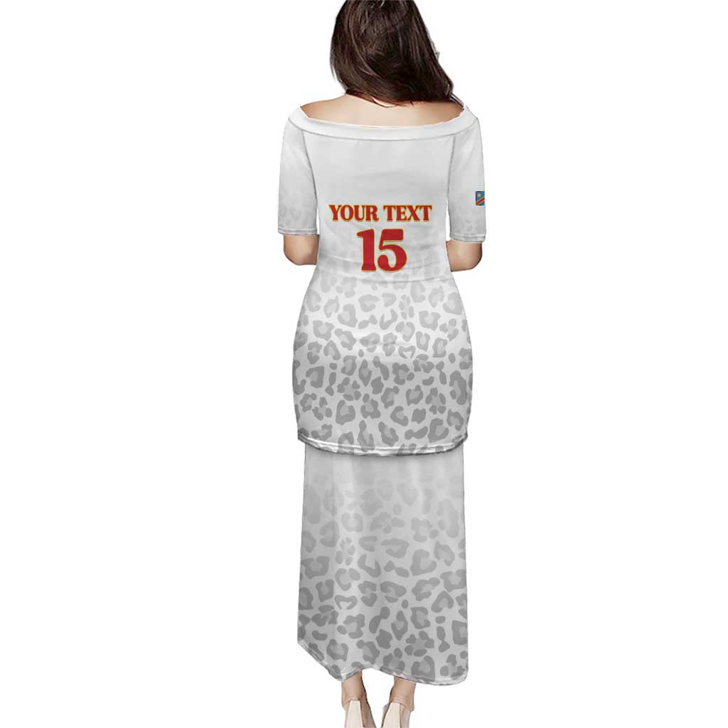 Custom DR Congo Football Family Matching Puletasi and Hawaiian Shirt Go Champions Leopards - White - Wonder Print Shop
