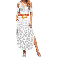 Custom DR Congo Football Family Matching Summer Maxi Dress and Hawaiian Shirt Go Champions Leopards - White - Wonder Print Shop