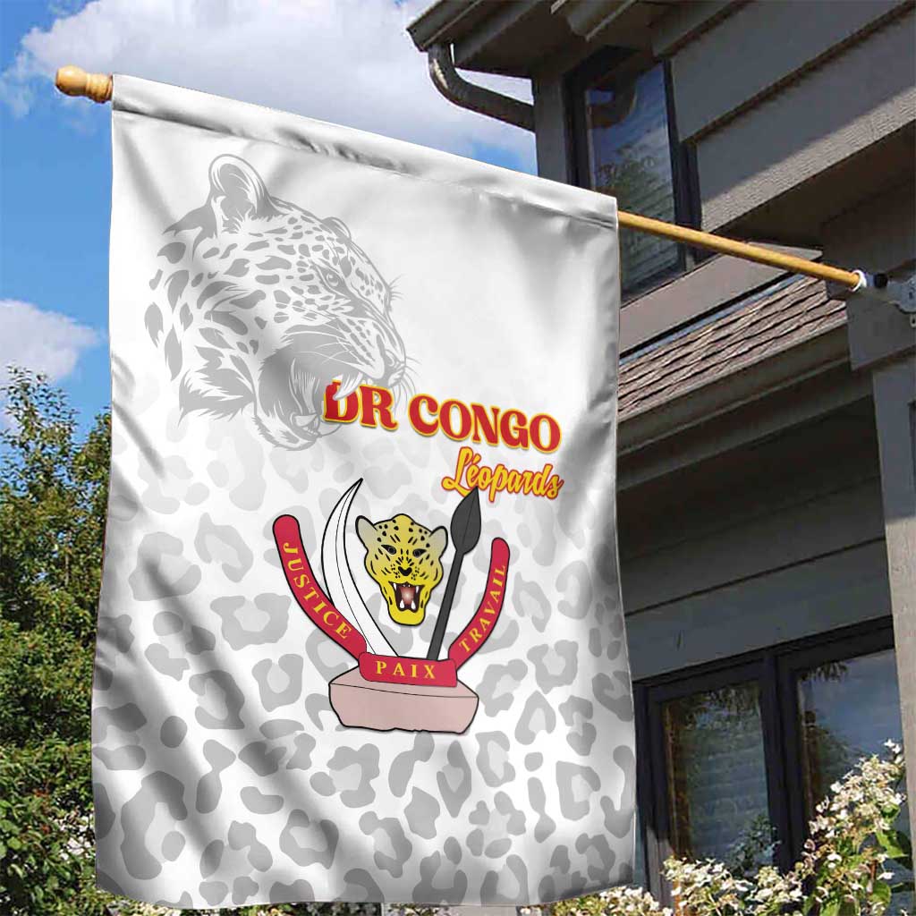 DR Congo Football Garden Flag Go Champions Leopards - White - Wonder Print Shop