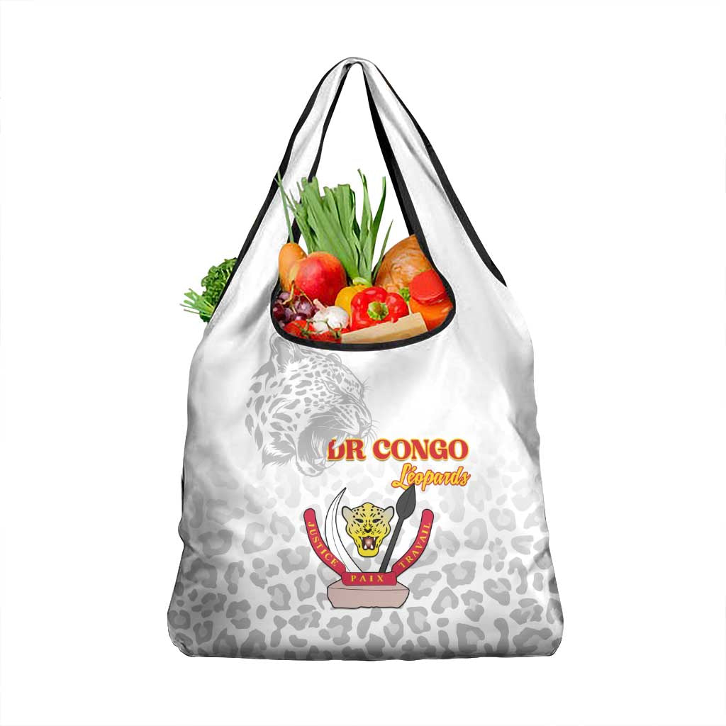 DR Congo Football Grocery Bag Go Champions Leopards - White - Wonder Print Shop