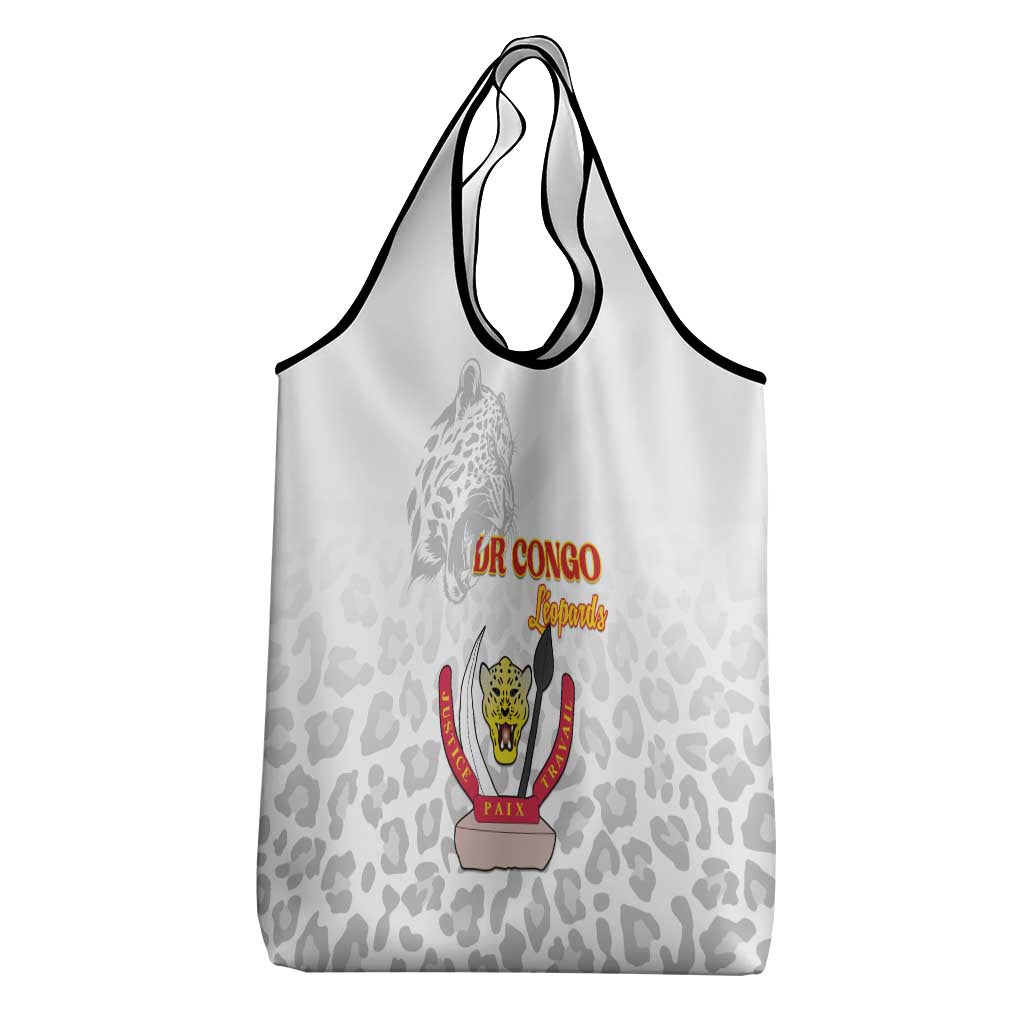 DR Congo Football Grocery Bag Go Champions Leopards - White - Wonder Print Shop