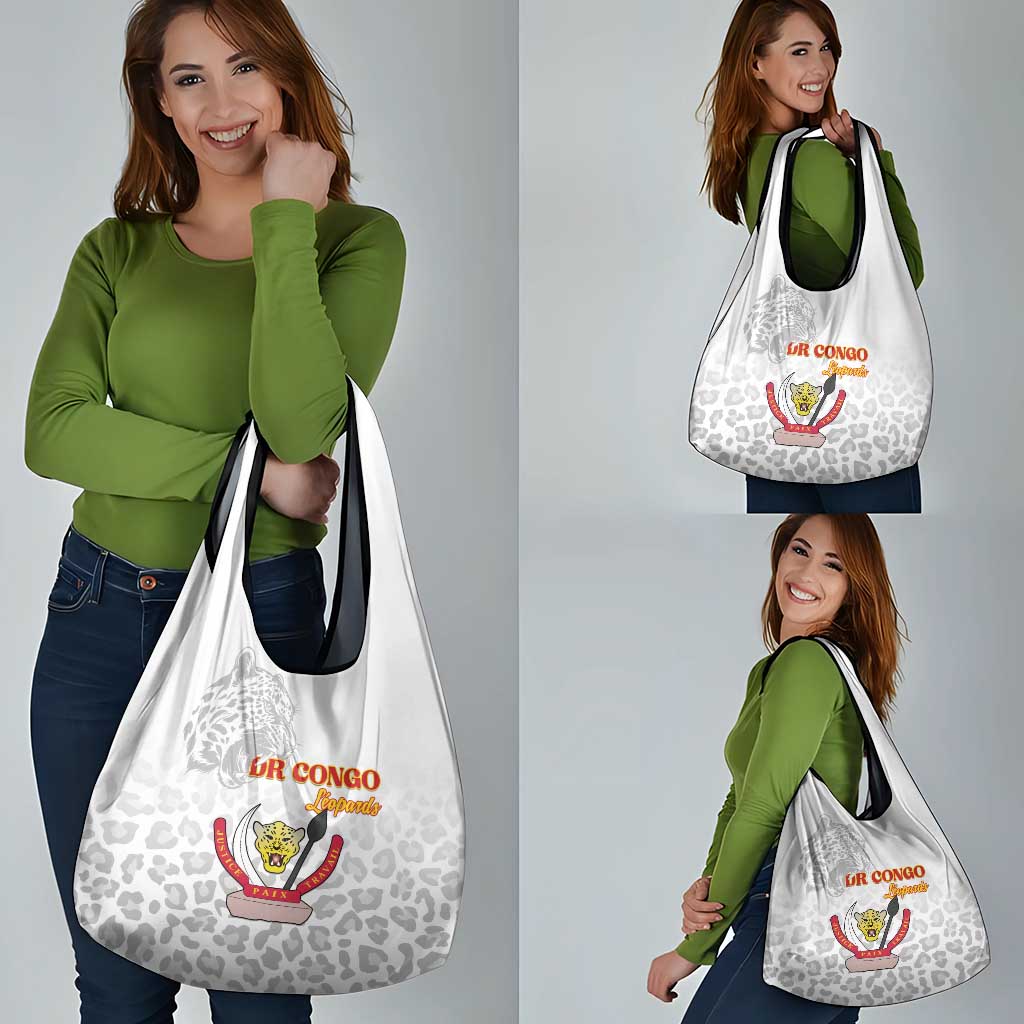 DR Congo Football Grocery Bag Go Champions Leopards - White - Wonder Print Shop
