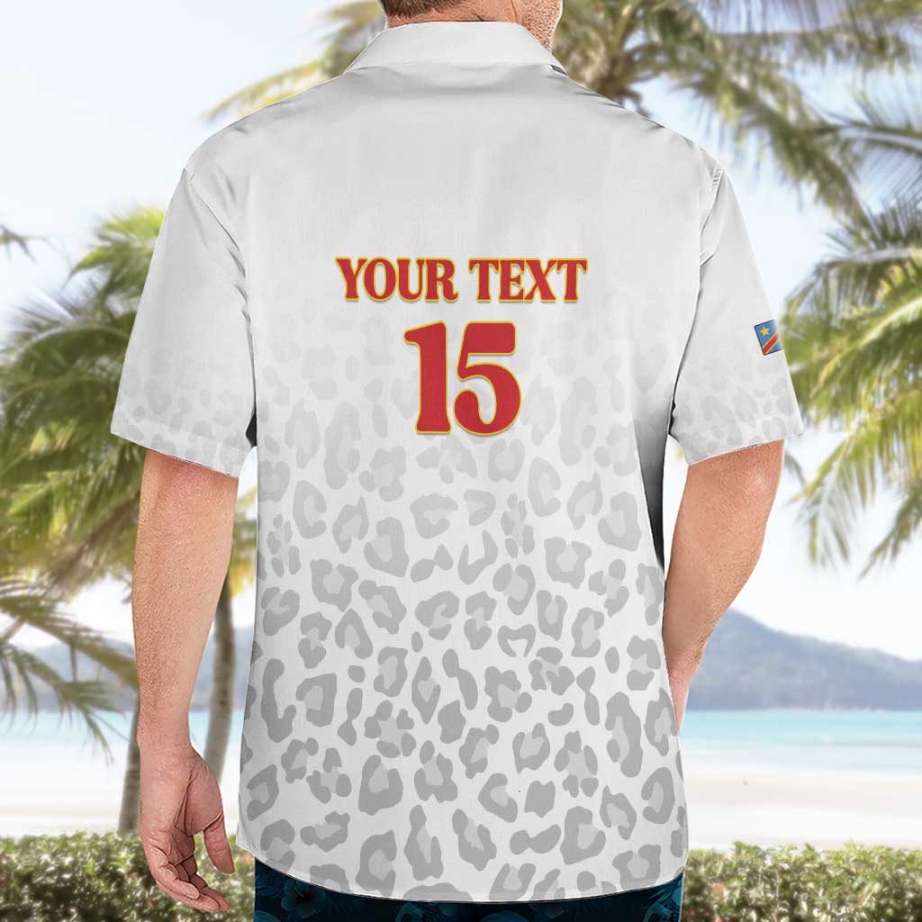Custom DR Congo Football Hawaiian Shirt Go Champions Leopards - White - Wonder Print Shop