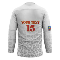 Custom DR Congo Football Hockey Jersey Go Champions Leopards - White - Wonder Print Shop