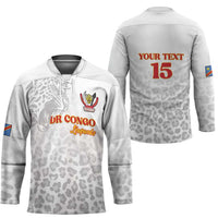 Custom DR Congo Football Hockey Jersey Go Champions Leopards - White - Wonder Print Shop