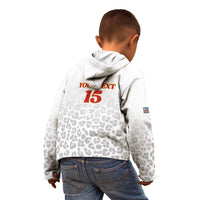 Custom DR Congo Football Kid Hoodie Go Champions Leopards - White - Wonder Print Shop