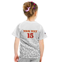 Custom DR Congo Football Kid T Shirt Go Champions Leopards - White - Wonder Print Shop