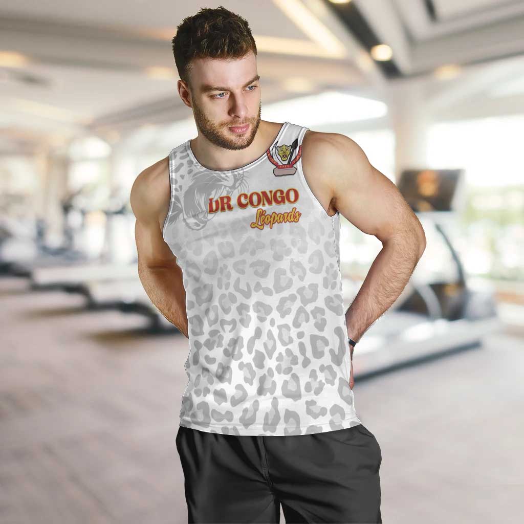 Custom DR Congo Football Men Tank Top Go Champions Leopards - White - Wonder Print Shop